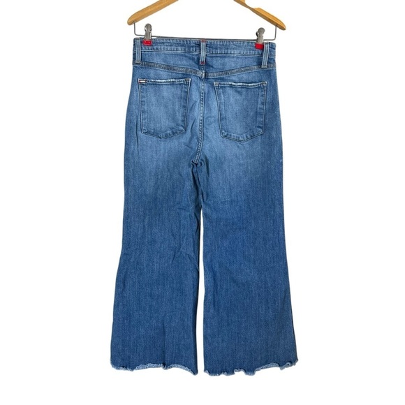 AO.LA x ALICE + OLIVIA High Rise Cropped Wide Leg Jeans in Night Moves - Picture 4 of 15